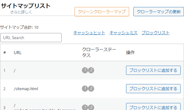 サイトマップリスト 